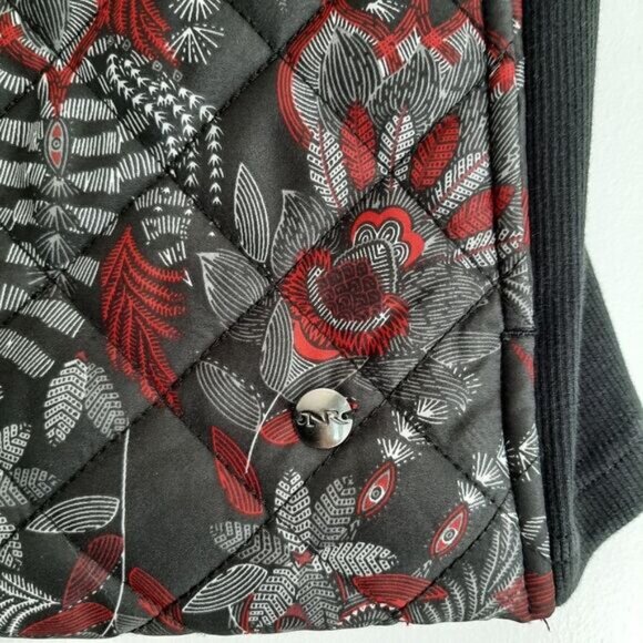 NORTHERN REFLECTIONS Floral Diamond Quilt Full-Zip Vest Blue Sz S - Picture 6 of 12